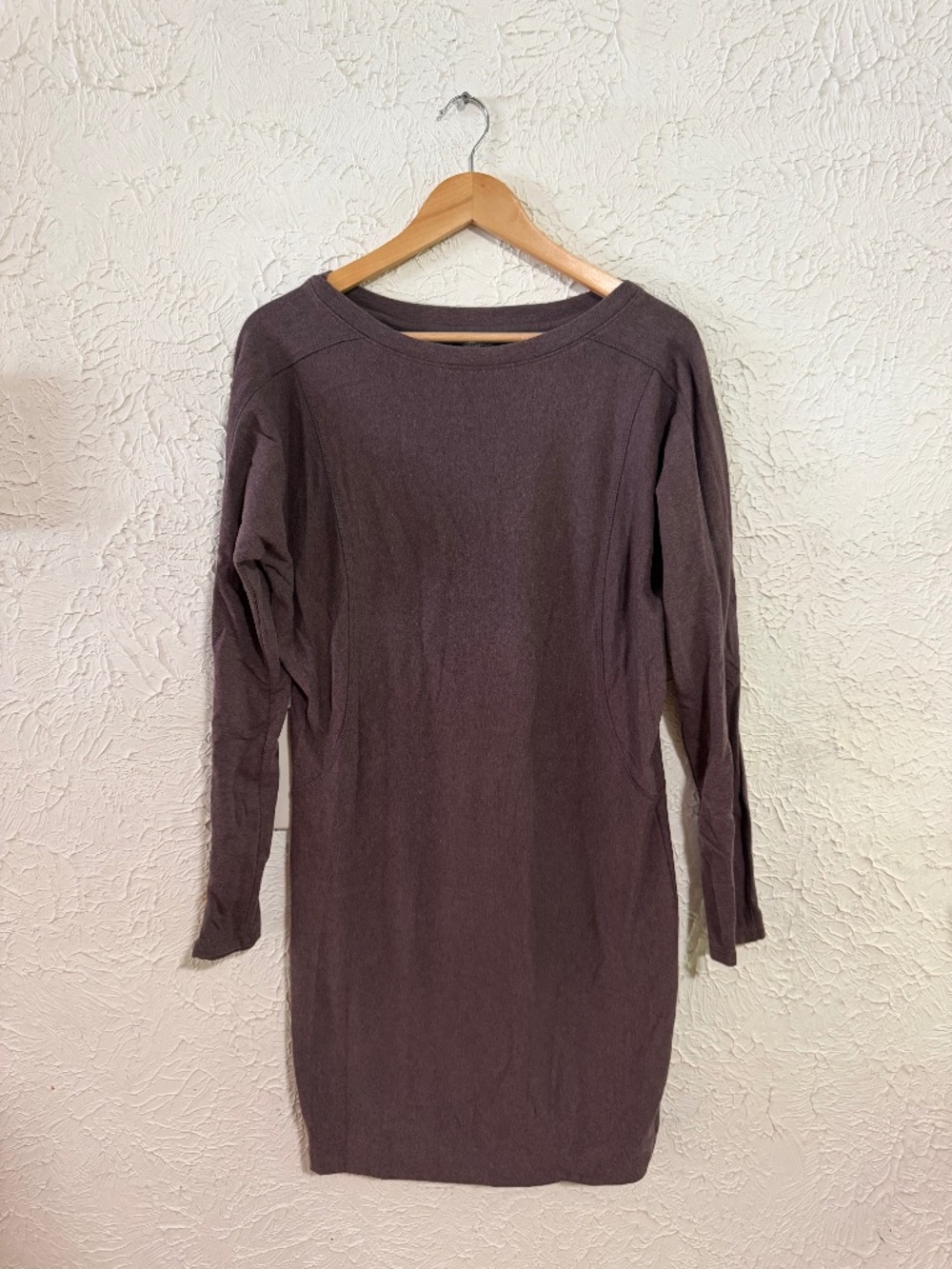Athleta Plum Purple Long Sleeve Knit Dress Women's Medium